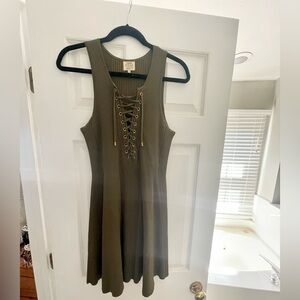 Olive Green Dress (Torn by Ronny Kobo), Size M